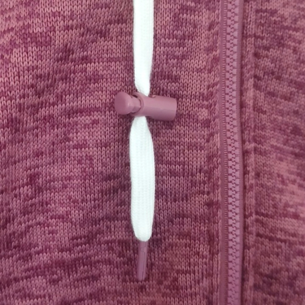 NWT Reebok Faux Fur Fleece Dusty Rose Womans Jacket Size Medium Full Zip Up - Picture 3 of 10
